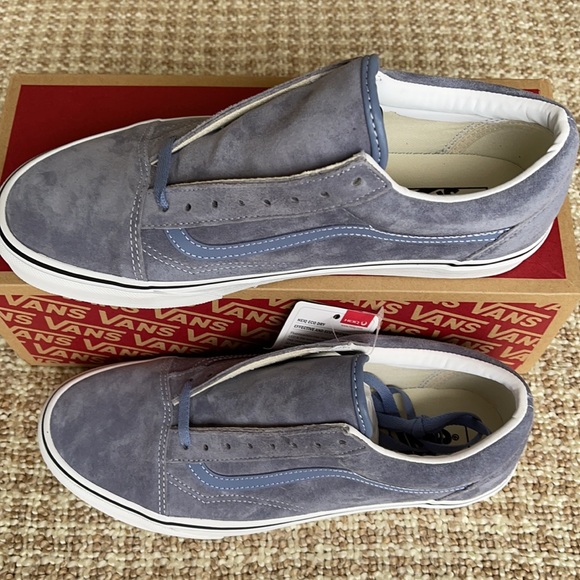 Vans Old Skool Pig Suede Tempestbl/Trwht Men’s - Picture 4 of 16